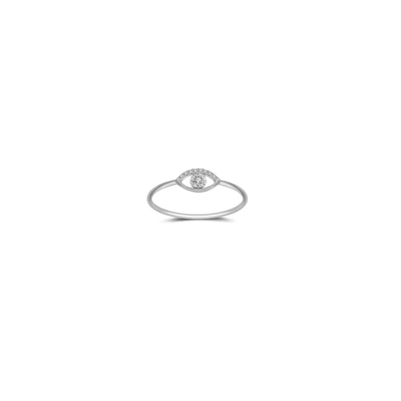 ・【LOVELY EYE LASHES】Winky Eye Diamond Ring 18K Gold