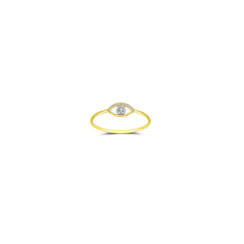 【LOVELY EYE LASHES】Winky Eye Diamond Ring 18K Gold