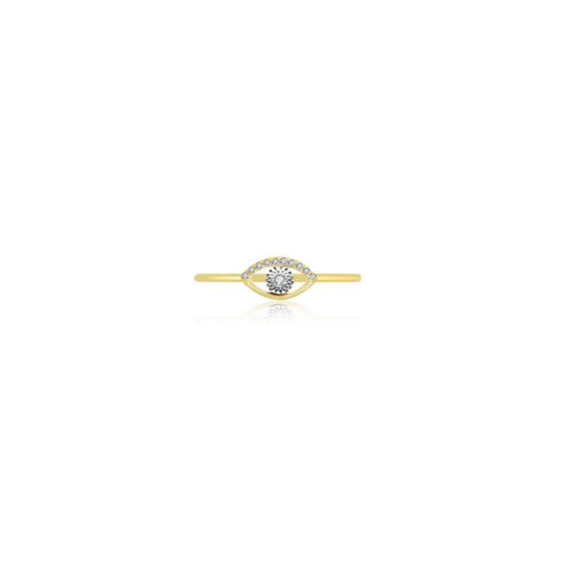 ・【LOVELY EYE LASHES】Winky Eye Diamond Ring 18K Gold