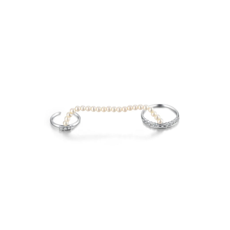 【BUBBLE TEA】Miss YH Diamond Pearl Ring 18K Gold