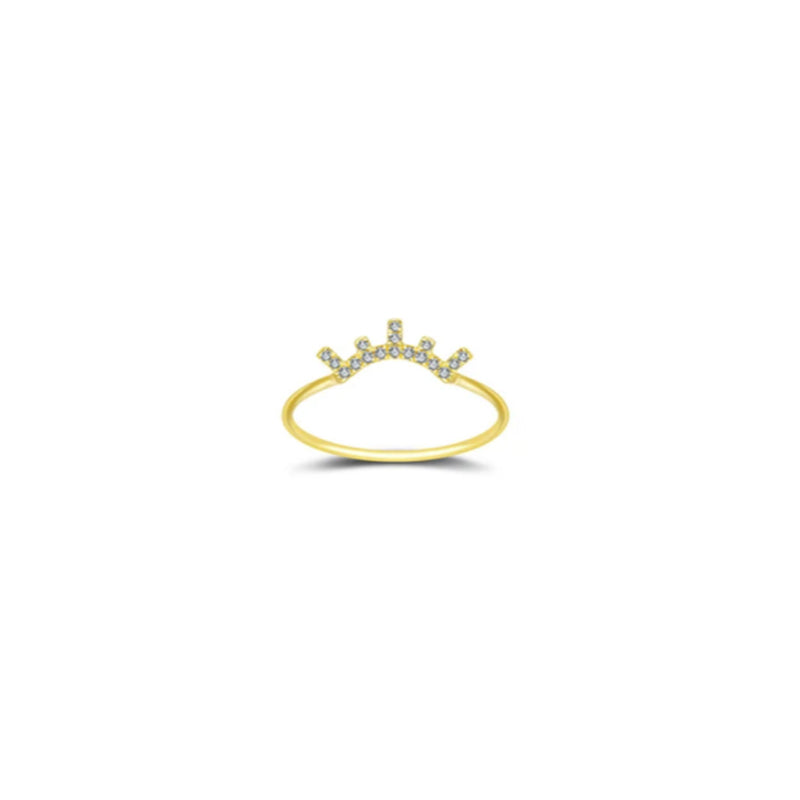 【LOVELY EYE LASHES】Winky Lashes Diamond Ring 18K Gold