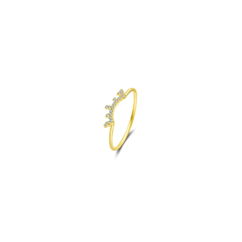 ・【LOVELY EYE LASHES】Winky Lashes Diamond Ring 18K Gold