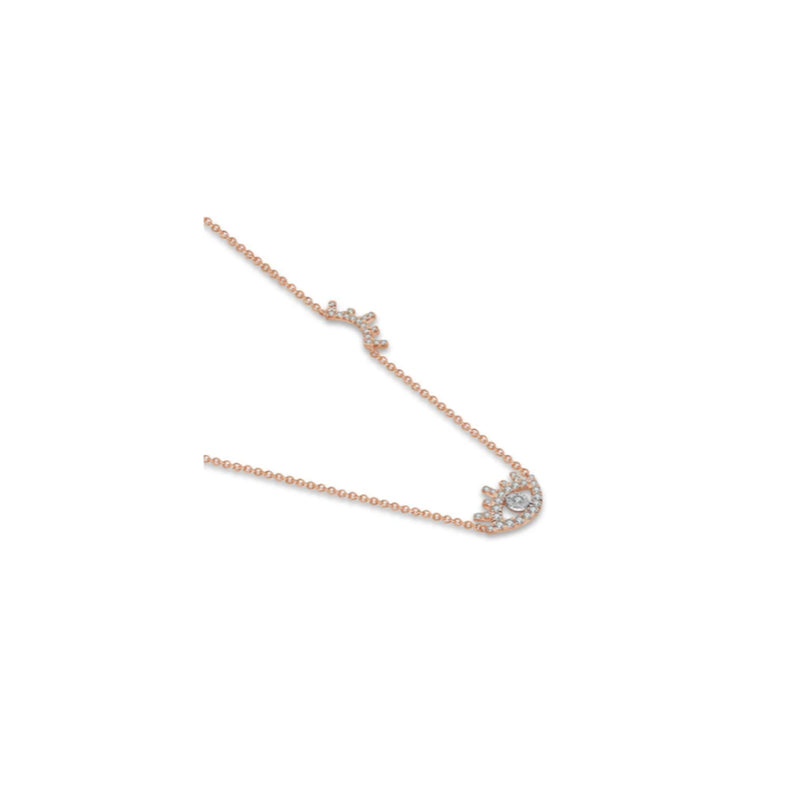 【LOVELY EYE LASHES】Winky Eyes Diamond Necklace 18K Gold