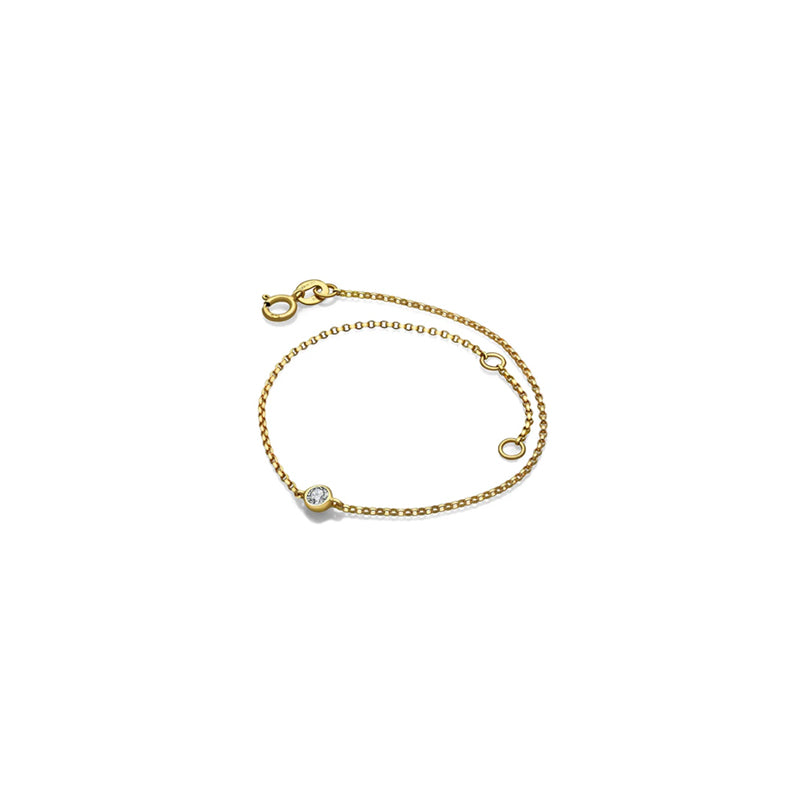 【TO ME, FROM ME.】 Diamond Bracelet 18K Gold April Birthstone