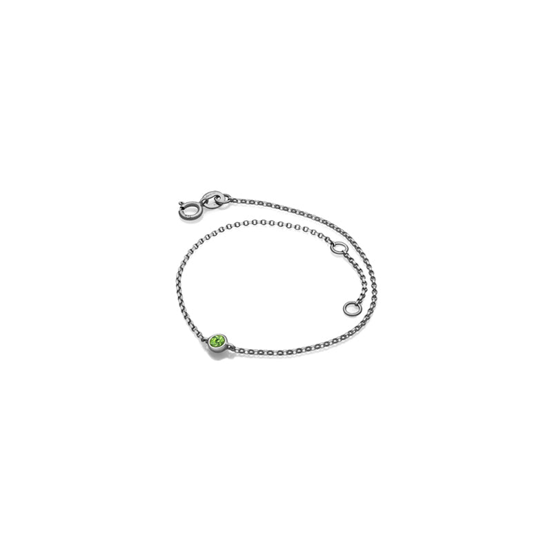 【TO ME, FROM ME.】Peridot Bracelet 18K Gold Aug. Birthstone