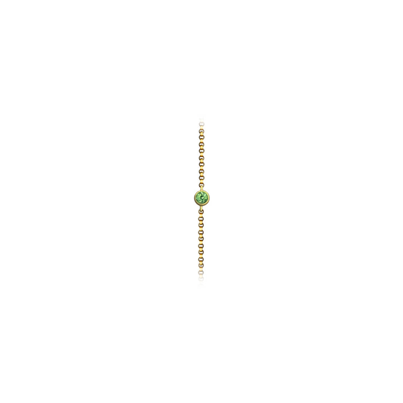 【TO ME, FROM ME】Peridot Bracelet 18K Gold Aug. Birthstone