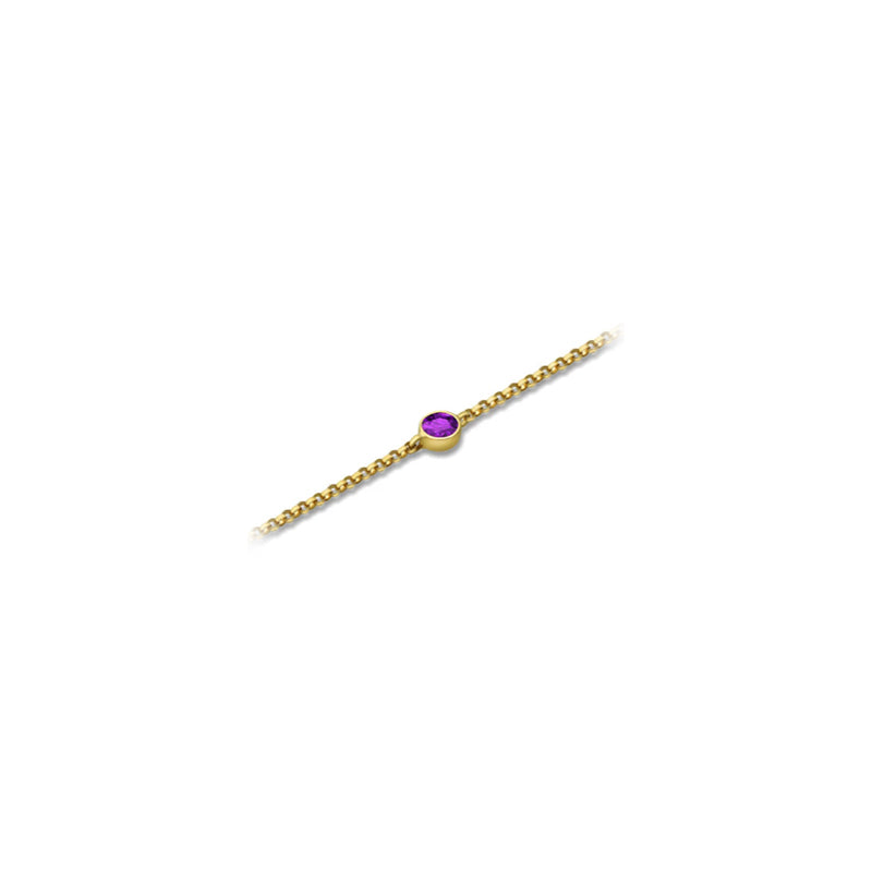 【TO ME, FROM ME.】Amethyst Bracelet 18K Gold Feb. Birthstone