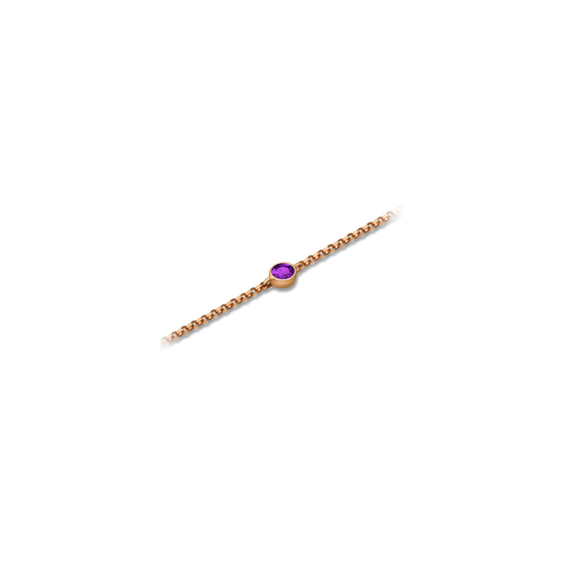 【TO ME, FROM ME.】Amethyst Bracelet 18K Gold Feb. Birthstone