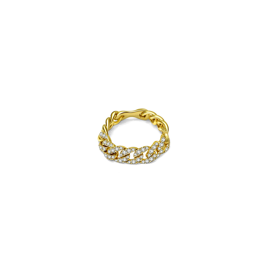 【BELOVED COUPLE】Stay Gold Chain Ring 18K Gold