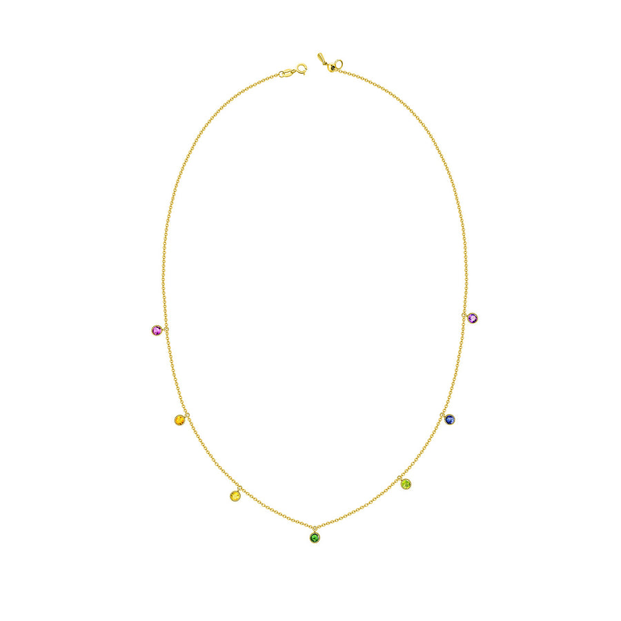 【Rainbow】Canelé Colour Sapphire Necklace