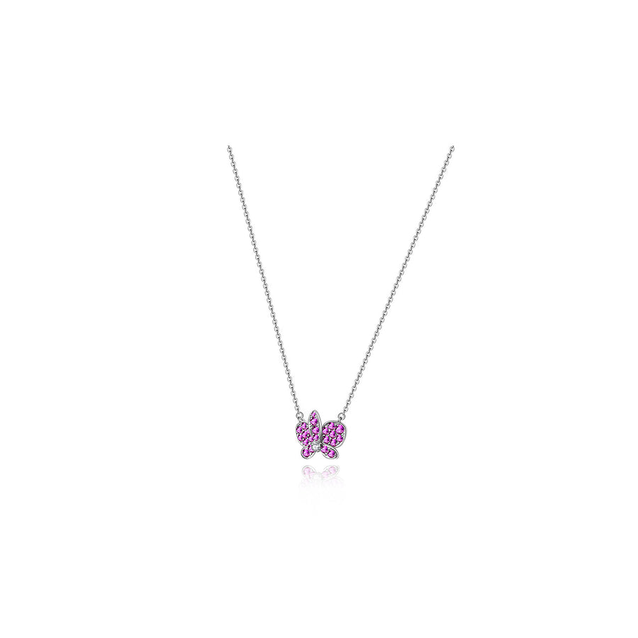 【YH GARDEN】Soft Whisper Pink Sapphire Diamond Necklace 18K Gold