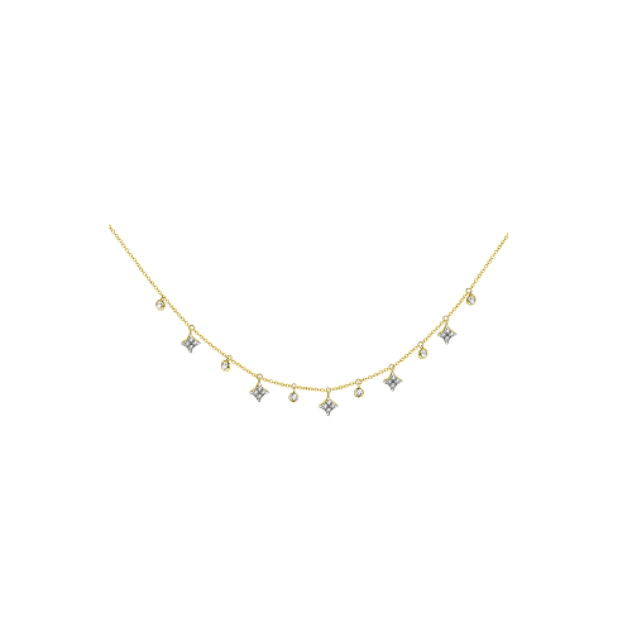 ·【NEW YORK SKYLINE 52】 Starry Diamond Necklace 18K Gold