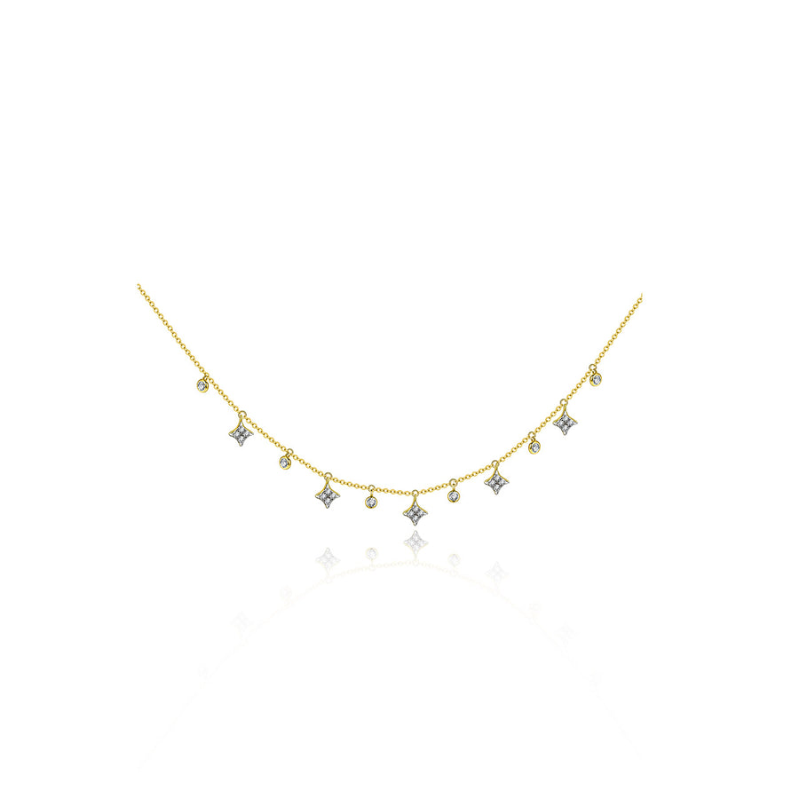 【NEW YORK SKYLINE 52】 Starry Diamond Necklace 18K Gold