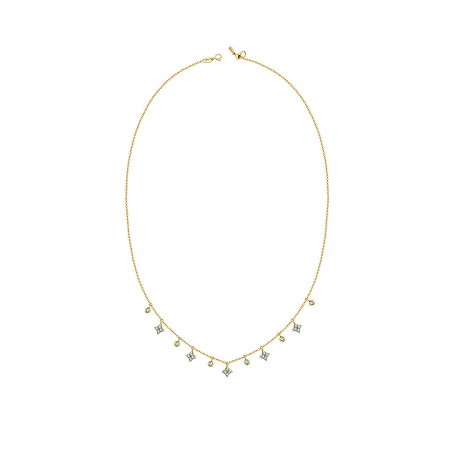 ·【NEW YORK SKYLINE 52】 Starry Diamond Necklace 18K Gold