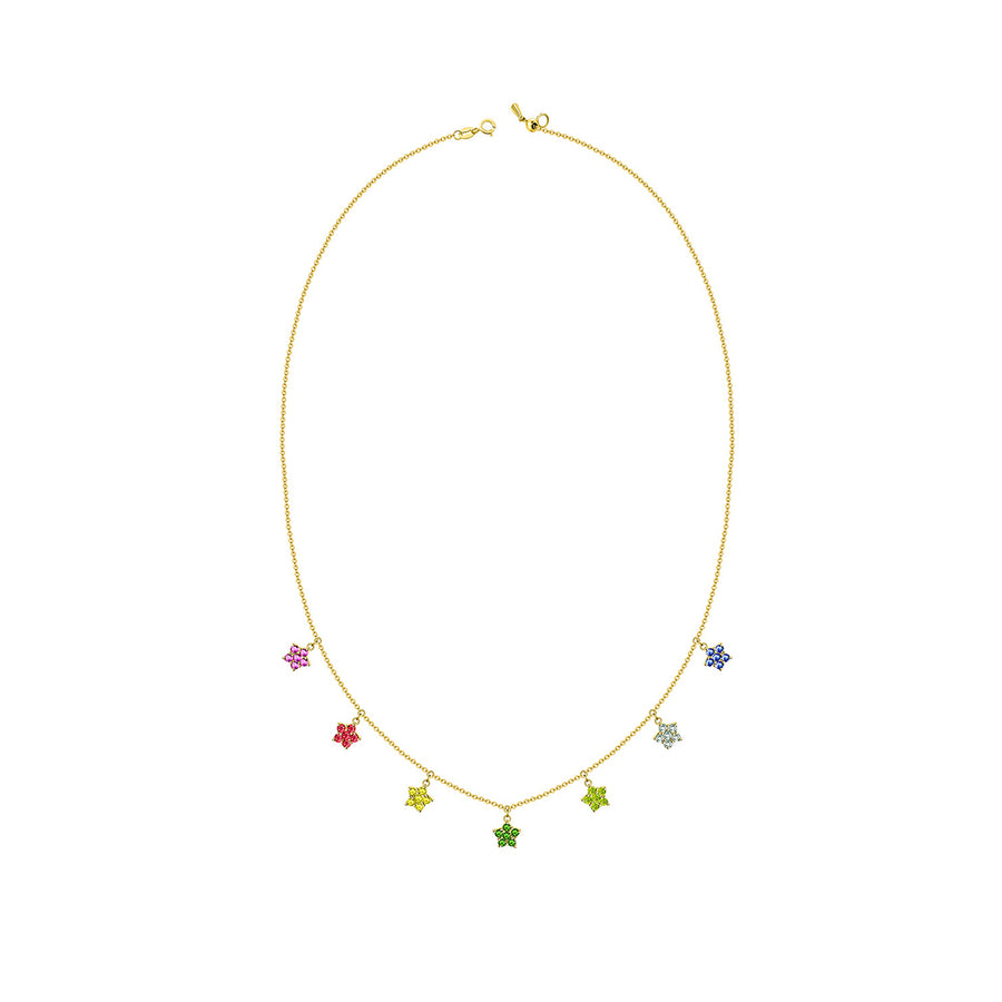 【Rainbow 52】Starry Colour Sapphire Necklace