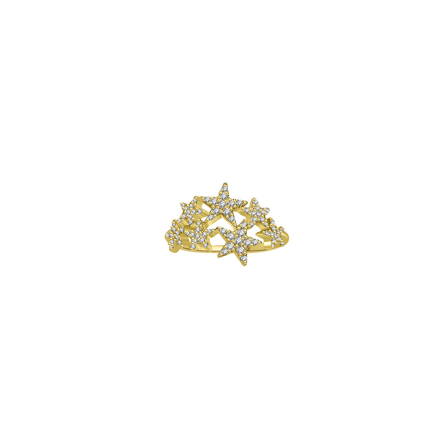 【NEW YORK SKYLINE 52】Starry Diamond Ring 18K Gold