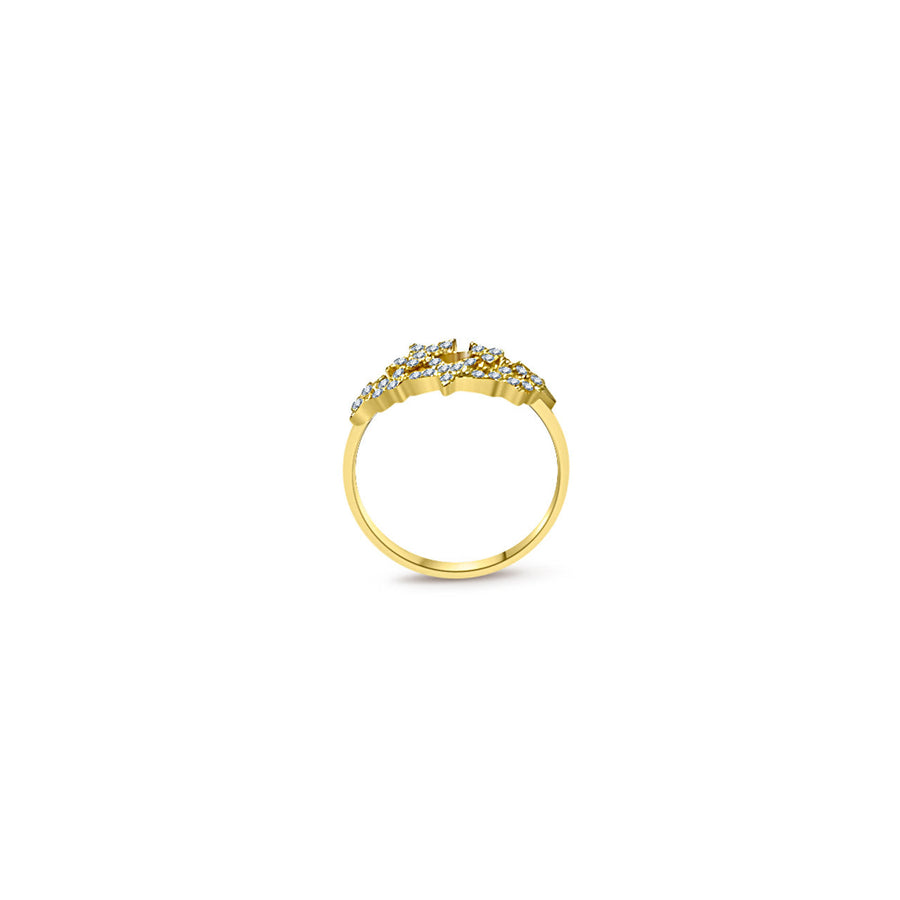 ·【NEW YORK SKYLINE 52】Starry Diamond Ring 14K Gold