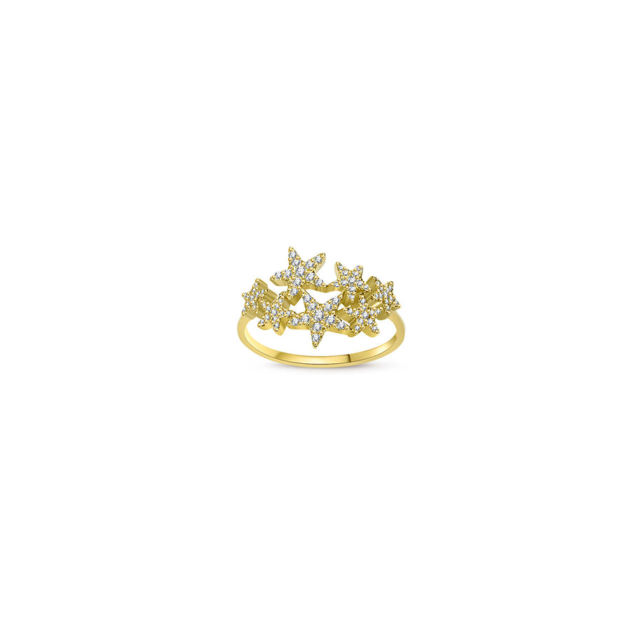 【NEW YORK SKYLINE 52】Starry Diamond Ring 18K Gold