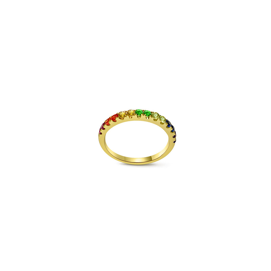 ・【Rainbow 52】Get Closer Colour Sapphire  Ring 14K Gold
