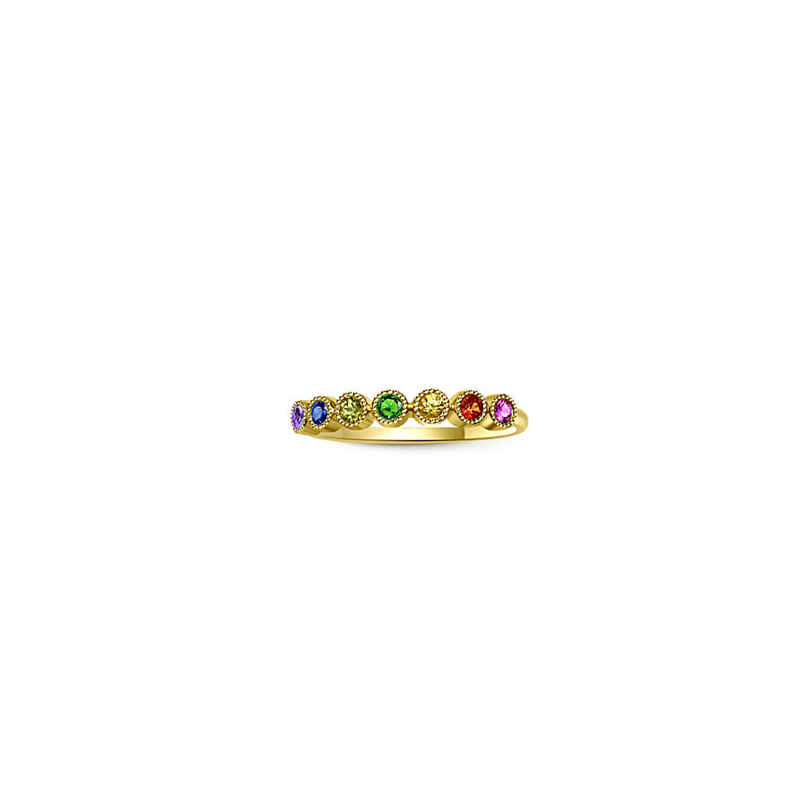 ・【Rainbow 52】Canelé Colour Sapphire Ring 14K Gold