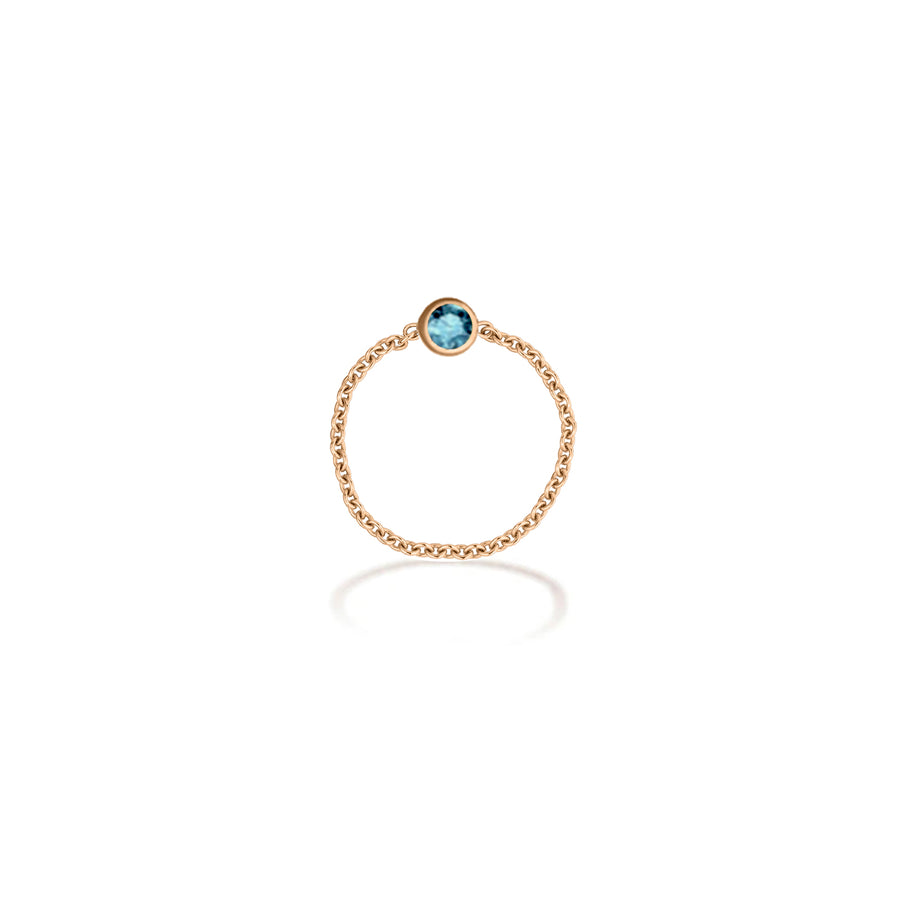 【TO ME, FROM ME】Topaz Chain Ring 18K Gold Dec. Birthstone