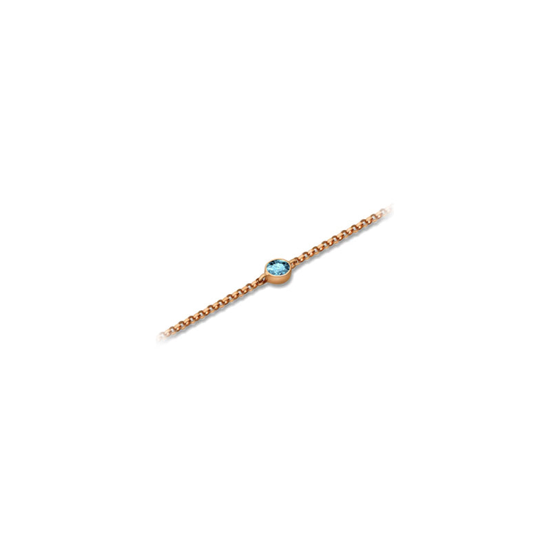 【TO ME, FROM ME.】Aquamarine Bracelet 18K Gold March Birthstone