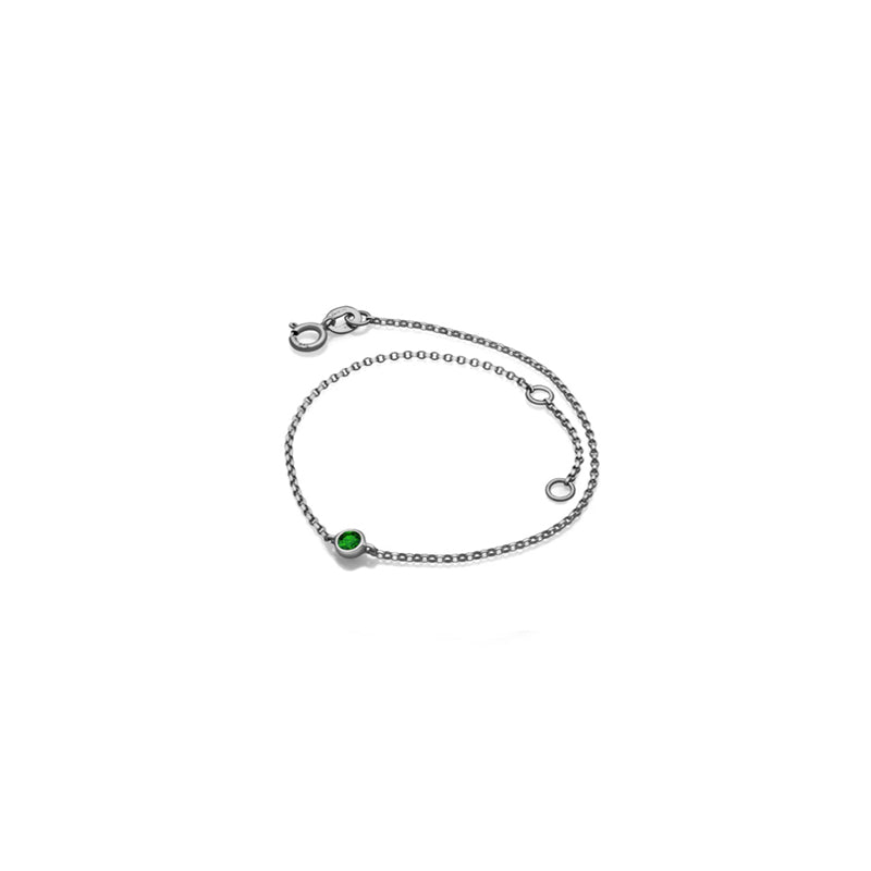 ·【TO ME, FROM ME.】Emerald Bracelet 18K Gold May Birthstone