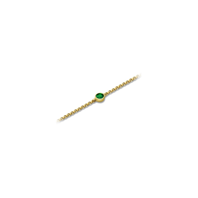 ·【TO ME, FROM ME.】Emerald Bracelet 18K Gold May Birthstone