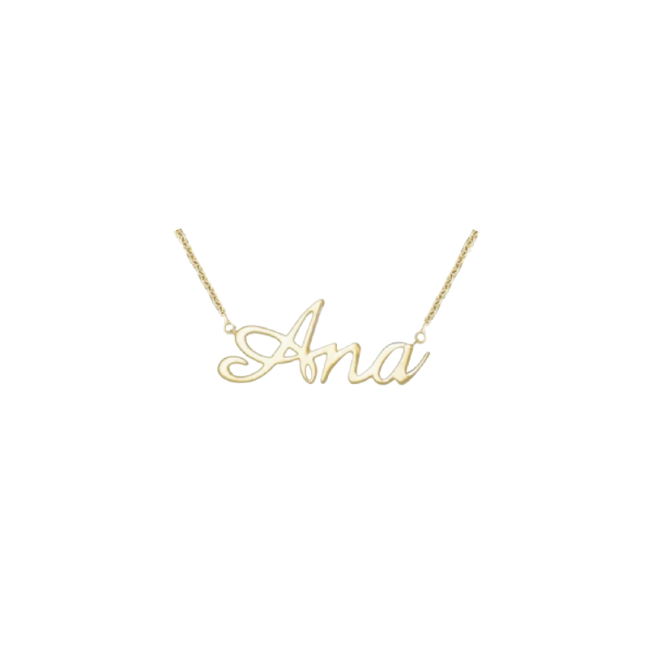 【Bespoke】Personalized Diamond Name Necklace 14K, 18K Solid Gold