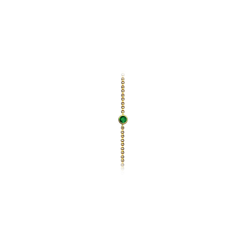 ·【TO ME, FROM ME.】Emerald Bracelet 18K Gold May Birthstone