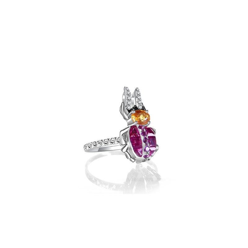 ·【YH GARDEN】Beetle Color-Sapphire 2Way Diamond Ring 18K Gold