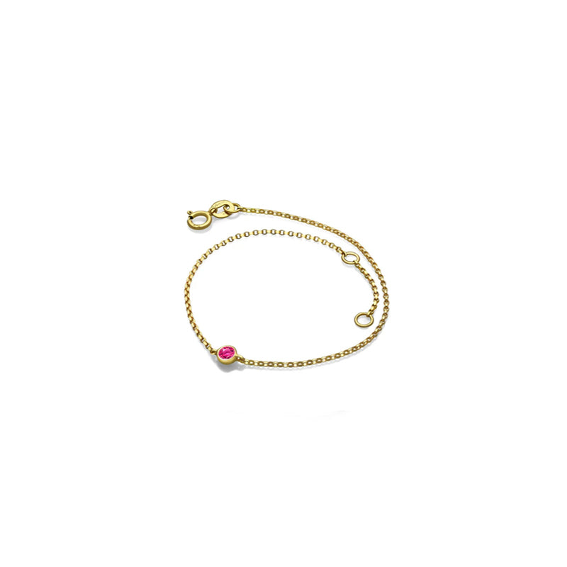 【TO ME, FROM ME】Tourmaline Bracelet 18K Gold Oct. Birthstone