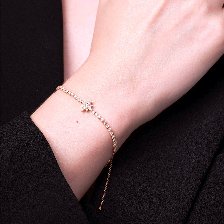 ·【BEEN THERE】Paris Star Diamond Bracelet 18K Gold