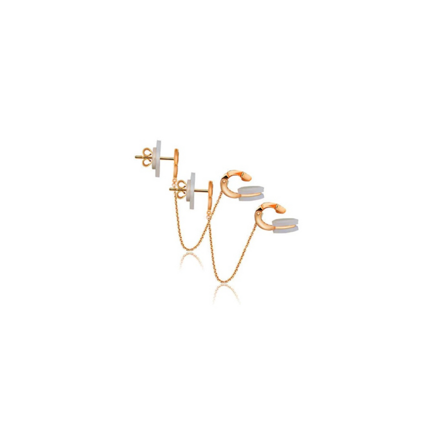 【EARCUFF】Pretty Little Thing Dropping Diamond Ear Cuff 18K Gold