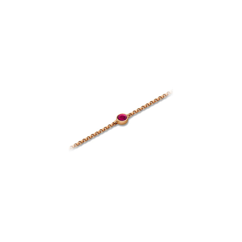 【TO ME, FROM ME.】Ruby Bracelet 18K Gold July Birthstone