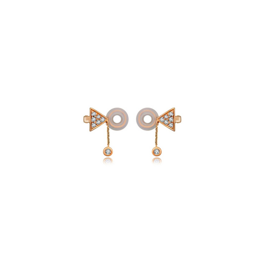 【EARCUFF】Pretty Little Thing Dipping Diamond Ear Cuff 18K Gold