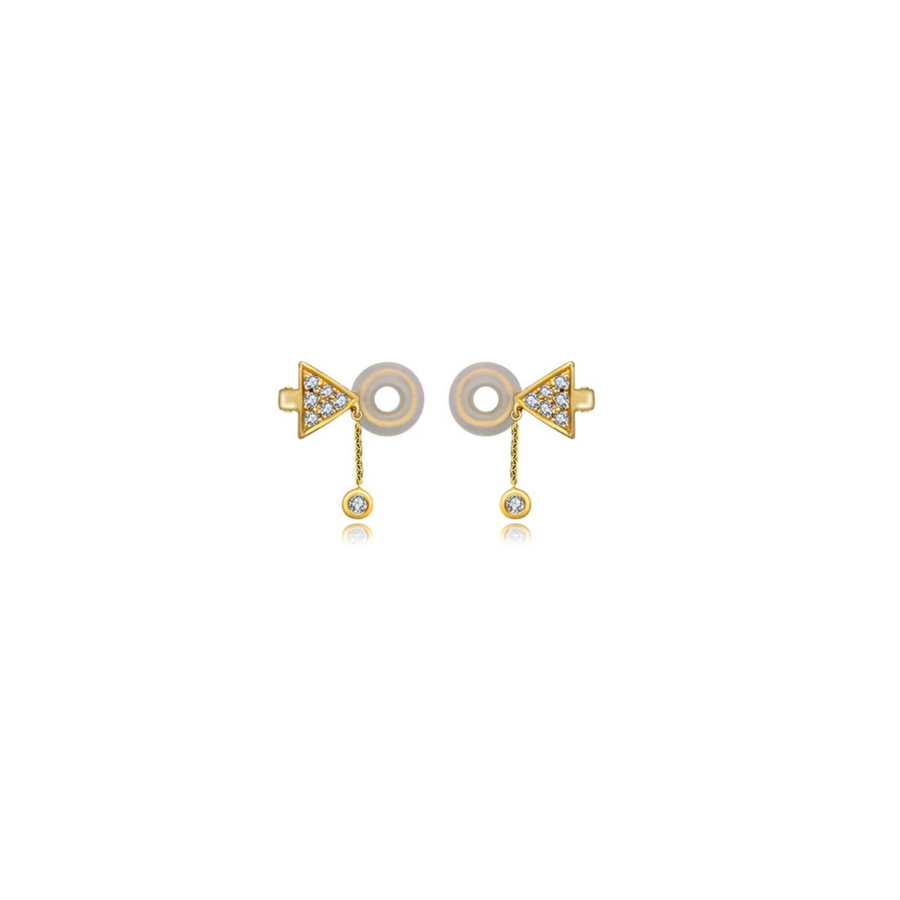 【EARCUFF】Pretty Little Thing Dipping Diamond Ear Cuff 18K Gold