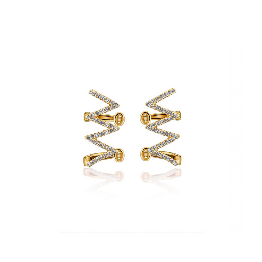 【EARCUFF】New York Skyline Diamond Ear Cuff 18K Gold