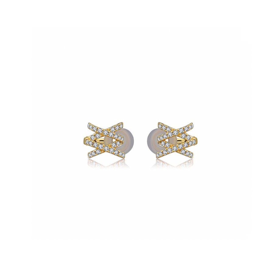 【EARCUFF】XOXO Diamond Ear Cuff 18K Gold
