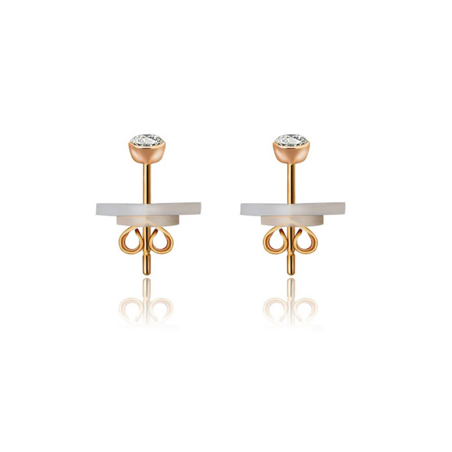 【MUST HAVE】0.2ct Bezeled Diamond Earstuds 18K Gold
