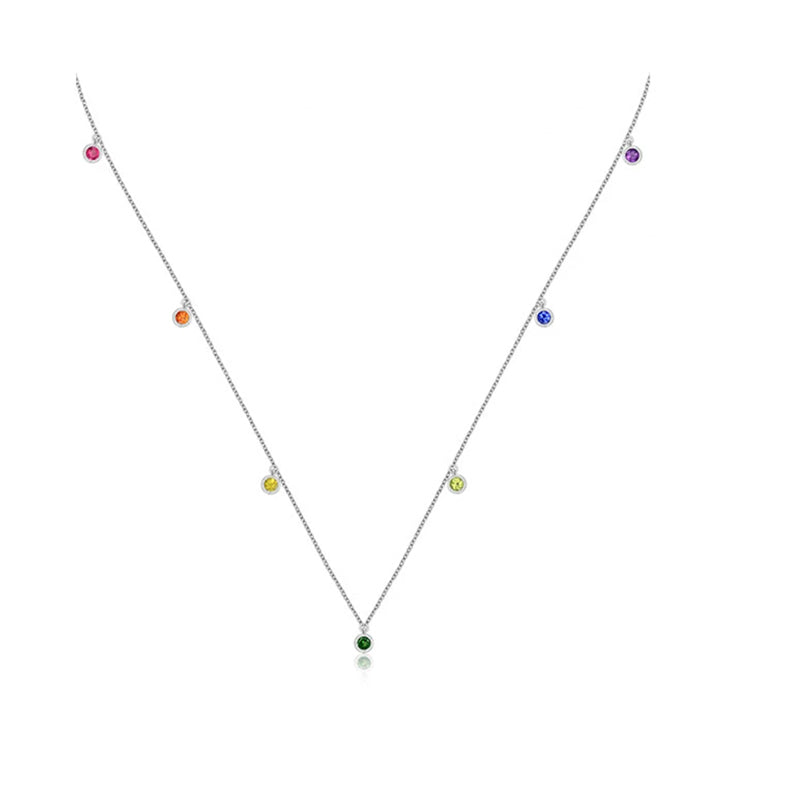 【Rainbow】Canelé Colour Sapphire Necklace