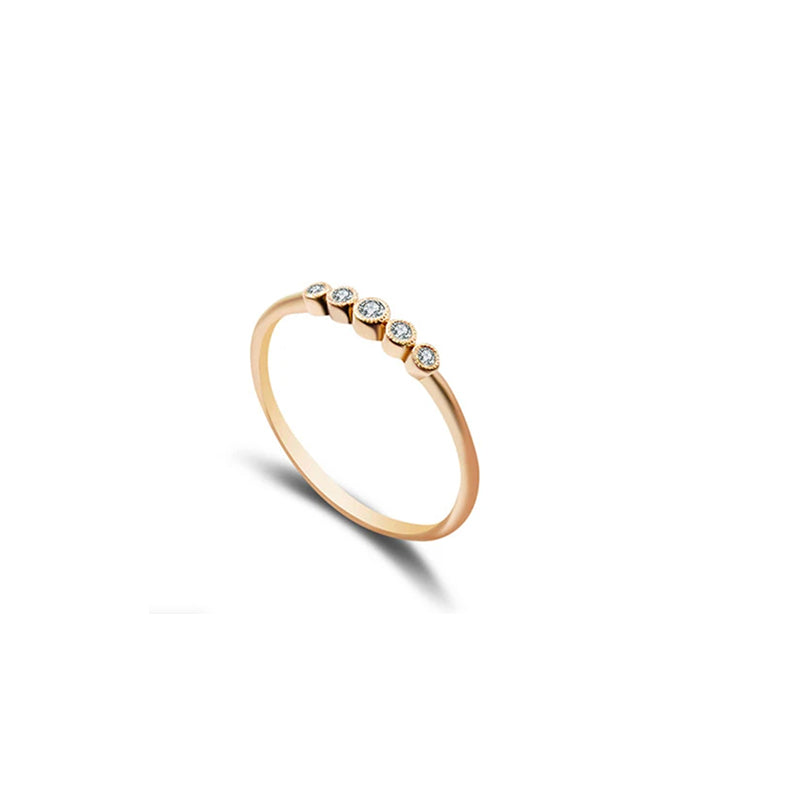 【DIAMOND RING】Canelé Diamond Ring 18K Gold