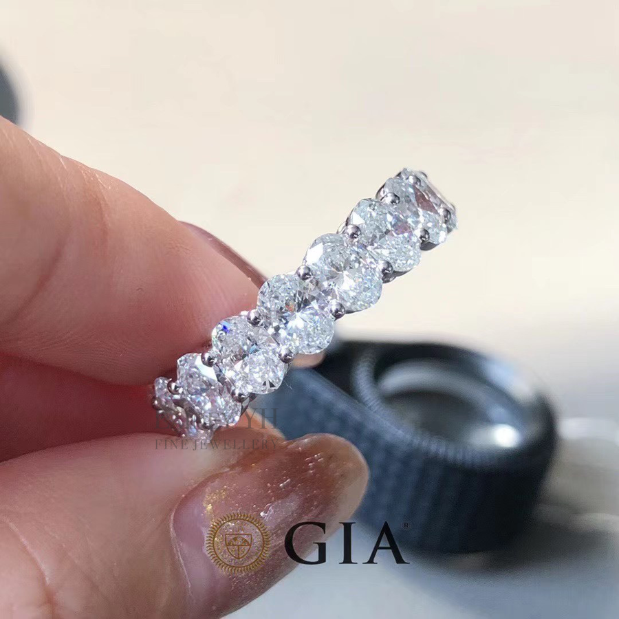 【ETERNITY BAND】Oval Diamond Band 18K Gold Customized