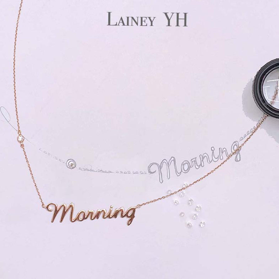 【Bespoke】Personalized Diamond Name Necklace 14K, 18K Solid Gold